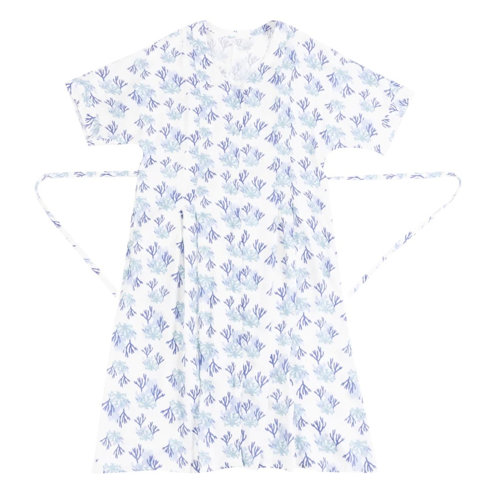 Women's Robe (Bamboo Silk) - Blue Reef